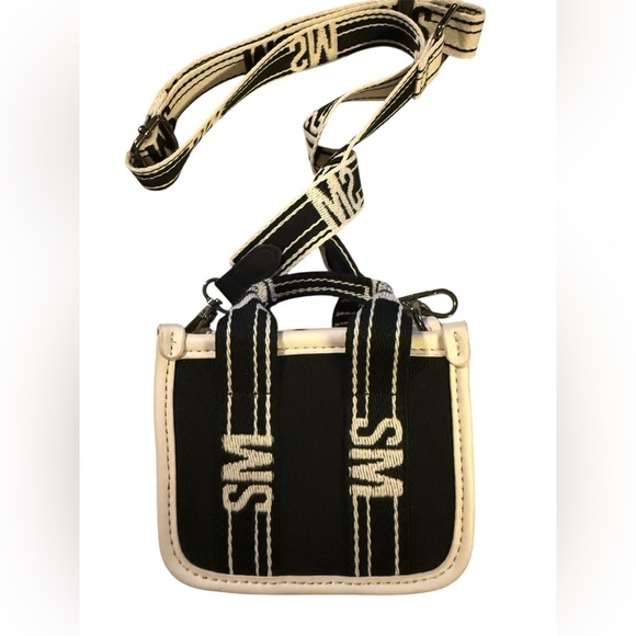 NEW Steven Madden Black & White The Micro Mini Crossbody Purse - Picture 2 of 5